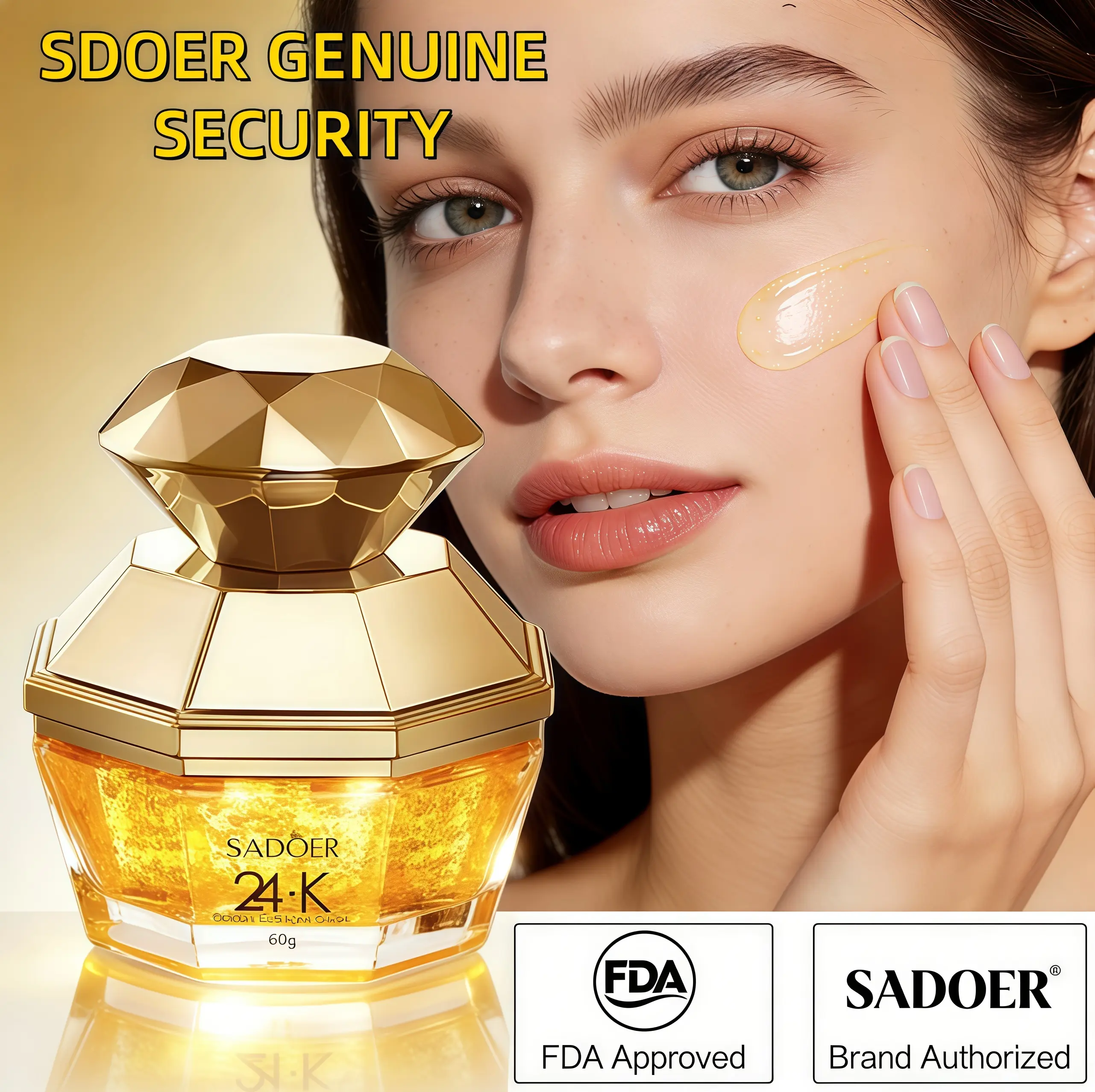 SADOER Golden Collagen Firming Cream - Enriched with collagen