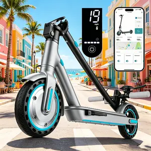 Foldable Electric Scooter for Sports & Outdoor Fitness, 350W Powerful Motor, 19MPH Max Speed, 8.5-Inch Solid Tires, Dual Brake System, 3 Adjustable Speed Modes, Smart APP Compatible, Ideal Gift Choice, Scooters