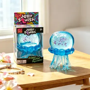 NeeDoh Jellyfish Squishy, Slow Rise Sensory Fidget for Adults, gift for her and him