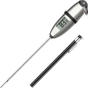 Digital Food Thermometer with Super Long Probe - Kitchen Utensil for Cooking, Meat Grilling, Candy Making - LED Display, Digital Display for Culinary Enthusiasts