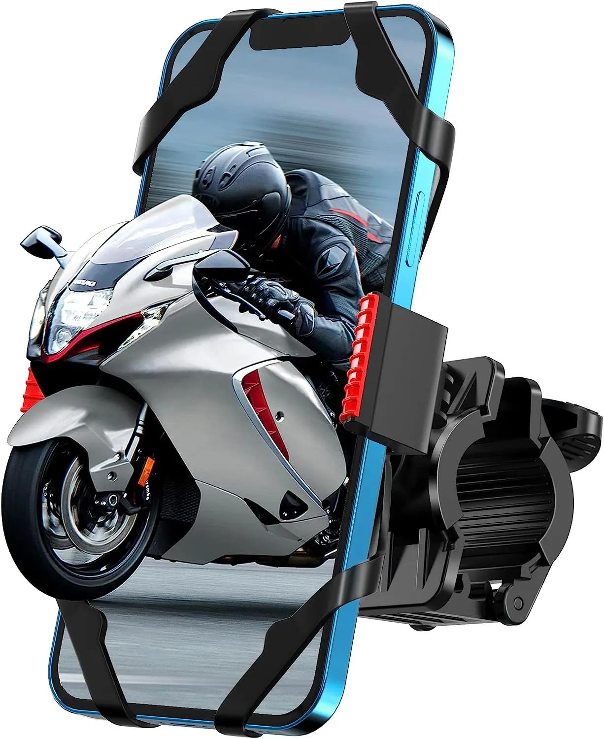 Motorcycle Phone Mount-Bike Phone Holder Handlebar, Universal Bicycle Phone Mount for iPhone 17 Pro Maxs 16 Pro Max, S23, S22 and More 4.7" to 6.8" Smartphones