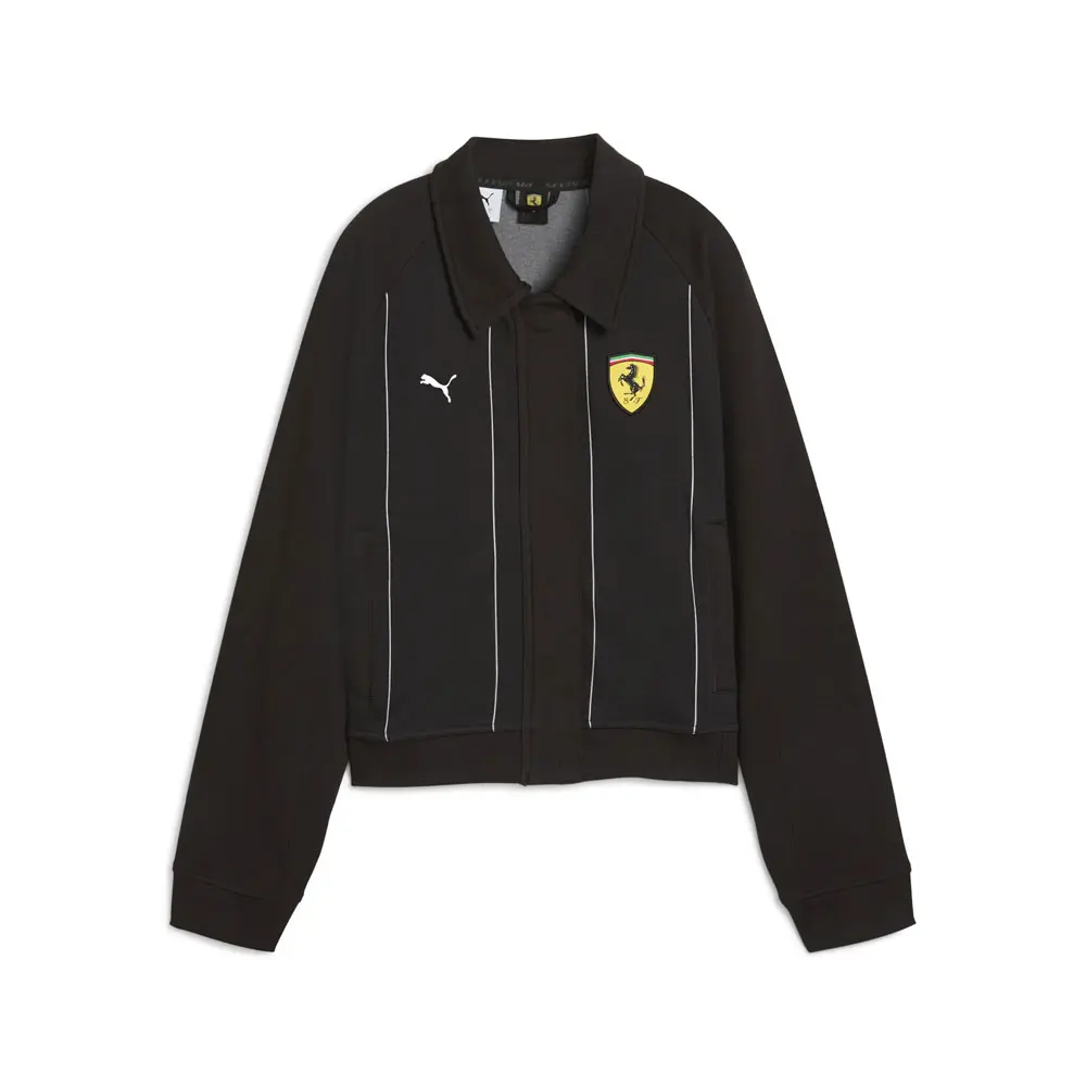 PUMA Womens Scuderia Ferrari Race Jacket Athletic Outerwear Casual - Black