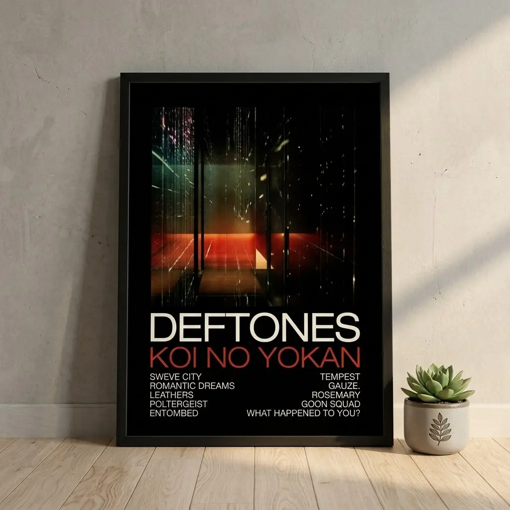 Deftones Koi No Yokan Poster, Alternative Rock Band Wall Art, Music Album Cover Print, Aesthetic Room Decor, No Frame