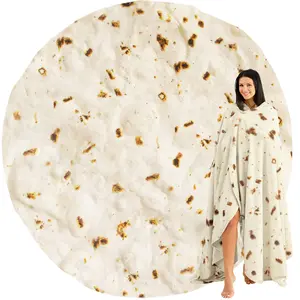 Tortilla Blanket - Soft, Cozy Throw Blanket Designed Like a Giant Tortilla - Perfect for Snuggling or Fun Gifts christmas throw