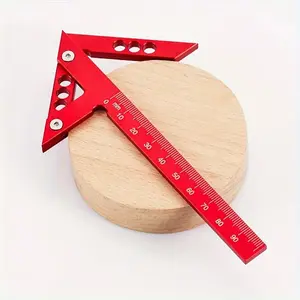 Precision Aluminum Alloy Woodworking Marking Ruler, Durable Center Scribe with Inch/CM Measurements for Accurate Layout on Wood Surfaces