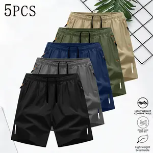 Men's Casual Breathable Shorts with an elastic waistband, Quick Dry zippered pockets, machine washable, available in multiple colors, suitable for casual sports, the beach, and everyday wear.#SummerVibes