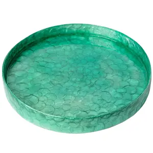 Emerald Capiz Shell Tray