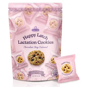 Lactation Cookies,Chocolate Chip Oatmeal, Made in USA,Natural Ingredients,No Preservatives,16 Individually Wrapped Cookies, Soft and Chewy,Whole Rolled Oats,Brewers Yeast,Sunflower Lecithin,Flaxseed Meal, 12 ounces