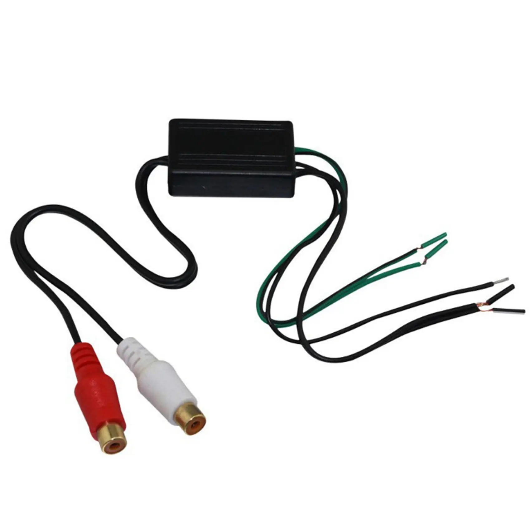 Car Audio Speaker to 2 RCA Line Output Converter, High-Low IN/OUT Adapter with Plastic-Metal Build, Car Accessories Interior, Automotive Tech Accessory