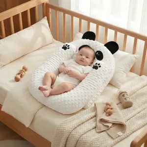 2 Piece Infant Slope Pillow Set, Anti-Regurgitation Ramp Pad, Breathable All-Season Newborn Baby Feeding Sleep Aid, Prevents Choking and Spitting Up