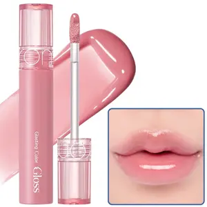 rom&nd Glasting Color Gloss 01 Peony Ballet - Rosy Pink Glass Shine Lip Gloss, Hydrating K‑Beauty Lip Topper, Non‑Sticky High Shine Gloss, Plumping Juicy Lips, Korean Makeup, 4g, romand