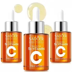 【BUY 1 GET 2 FREE】5X Vitamin C Face Serum, 5 in 1 Active VC+,Skincare for Brightening, Moisturizing, Pore Care-Hydration & Nourishing Facial Essence, Gift for Women (30ml) Dropper-New Year Gift