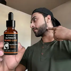 Men's Beard Care Essential Oil, Nourishing, Smooth, Slick, Glossy, Men's Beauty Care Essence, 30ML, Hair Care, Beard, Chest, Legs, Face, All Skin Types, Perfect Gift