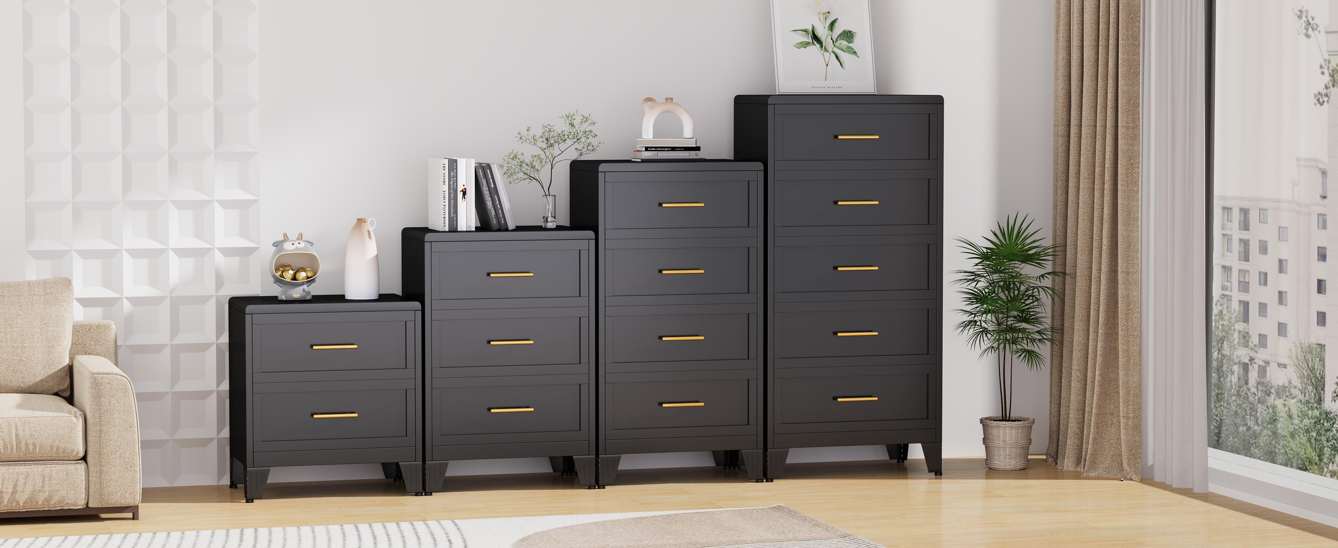 Metal Dresser Tall Narrow Dresser for Bedroom Chest, 53.46" H Drawer Chest, Closet Dressers & Chests of Drawers for Living Room, Hallway