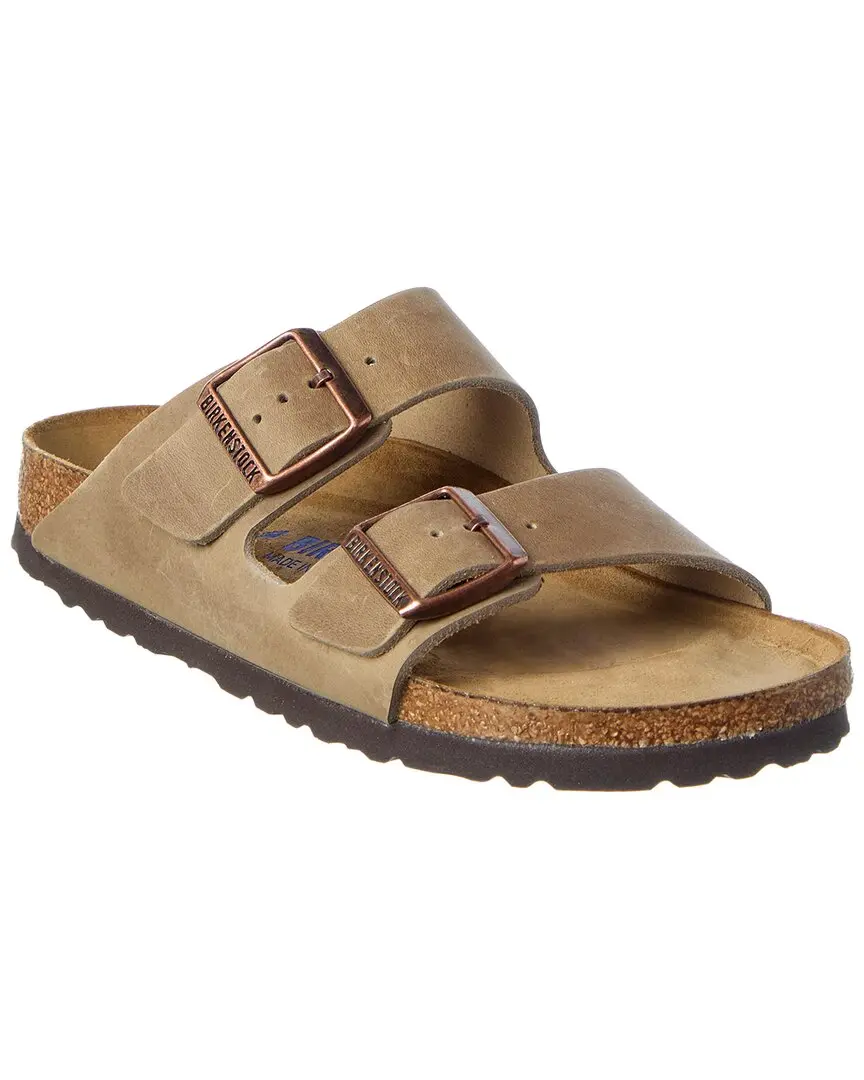 Birkenstock Women's Arizona Soft Footbed Oiled Nubuck Leather Narrow Sandal