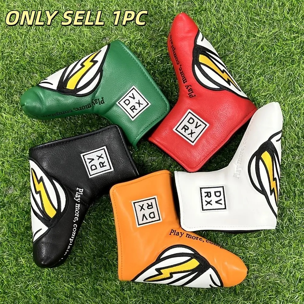 Golf Club Head Cover, Skull Embroidery Design, Waterproof & Durable Golf Putter Accessory, Various Colors Available, Best Protection for Your Club, Golf Accessories
