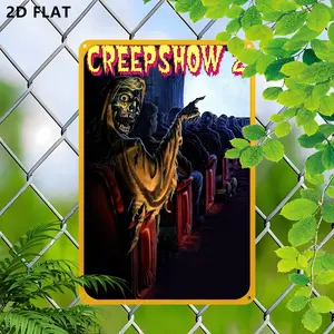 Exquisite Iron Artistic Wall Decoration, Creepshow 2 Skull Figure, 8x12 Inch, Home Theater Decor, Halloween Decorative Sign & Plaque