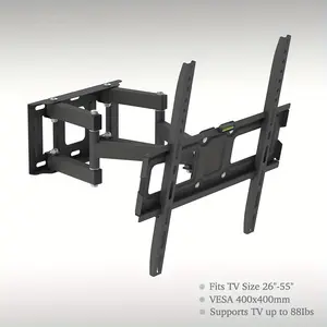 26-55 Inch Double Pendulum Large Base TV Stand TMDS-105 Bearing 88.18LB/ Vese400*400/ Upper And Lower-10~ 10° for Office/ Living Room/ Bedroom