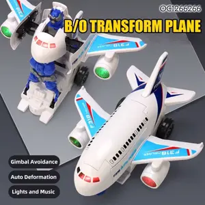 Misty Spray Plane Deformation Robot Toy for Kids F39 Airliner Transformable Model