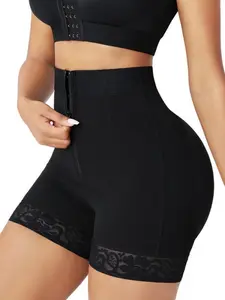 Women's Lace Detail Smooth Butt Lifting and Tummy Control Bottoms, Zipper Closure Body Shaper Briefs, Versatile Shaping Panty, High Waist Shaper Shorts, Fajas, Colombian Shapewear, Waist Cincher Shaper, Perfect For Daily Wear & Sports