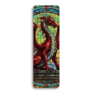Stained Glass Dragon (Translucent) - UV Printed Acrylic Bookmark