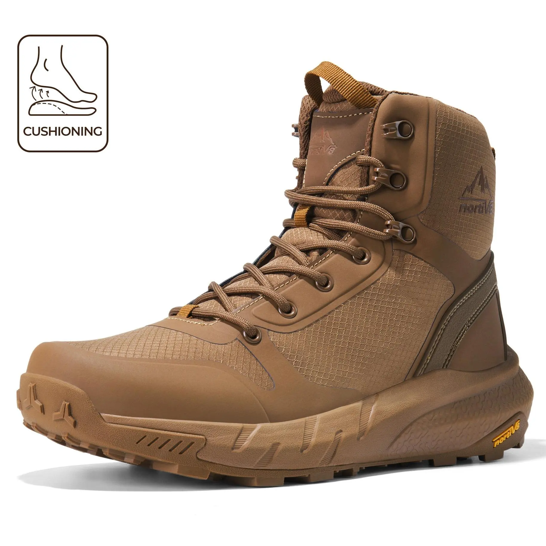 【SummerFinds】NORTIV 8 Metrostrike Men's Tactical Boots Lightweight Comfortable All-Day Work Boots with Side Zipper for Motorcycle Combat Hiking 8 Inches Safety Outdoor Shoes - Footwear,summerwins,father'sdaygifts