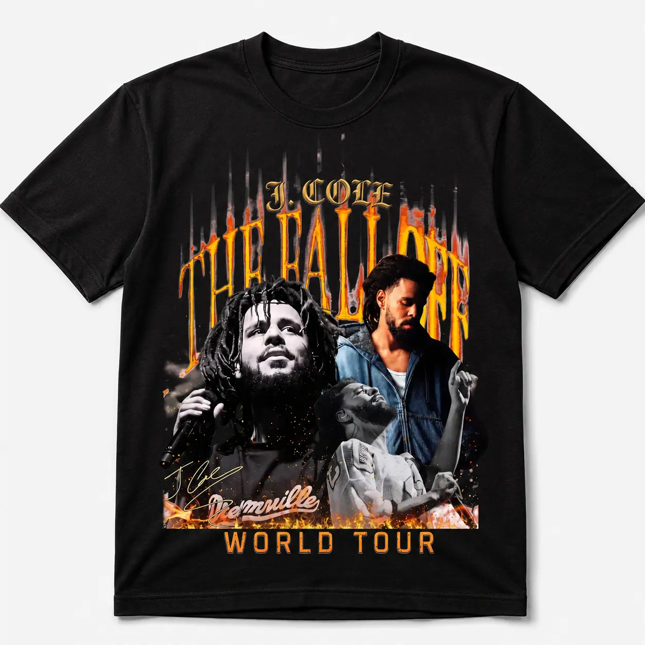 JC Graphic Tee The Fall Off World Tour Shirt Unisex Rap Music Concert T-Shirt