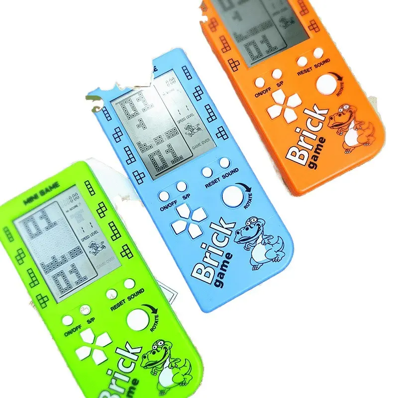 Handheld Retro Tetris Battle Game Console - Large Screen, Puzzle, Rechargeable, Compact, Durable, Authentic Button Layout, USB Charging, Polyester & Fiberglass Build, Button-Operated for Children & Childhood Enthusiasts