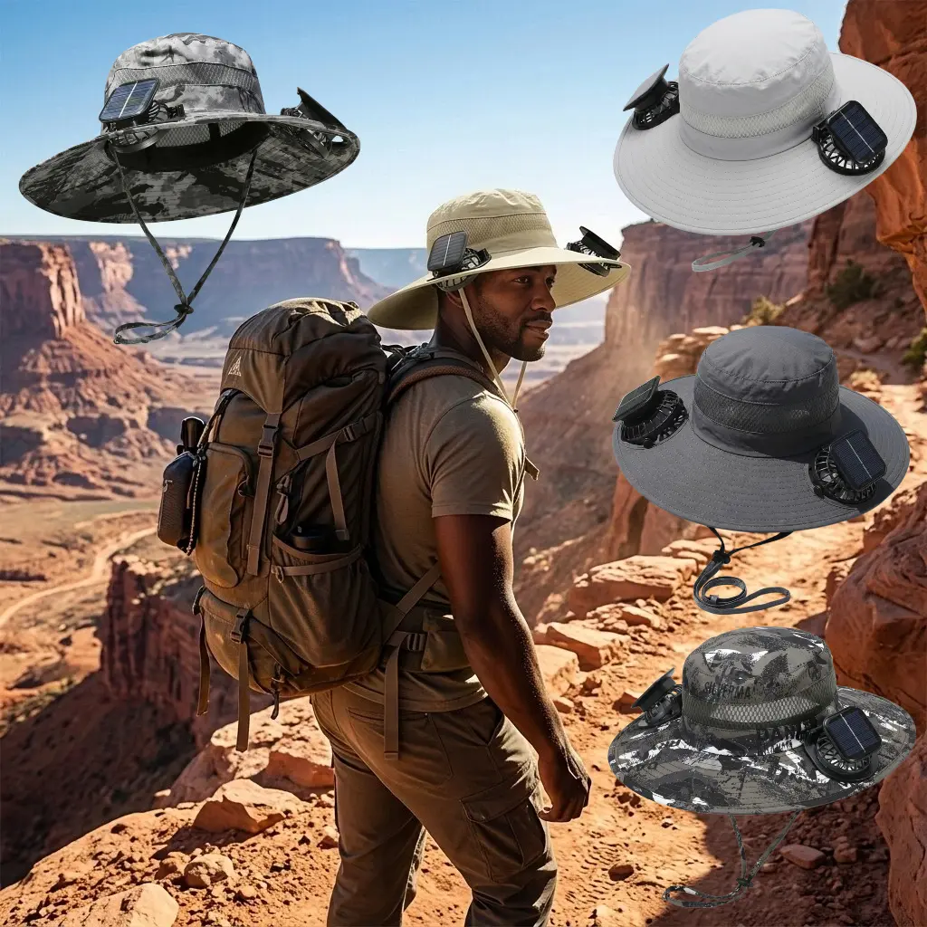 Wide Brim Sun Hat, Outdoor UV Protection Waterproof Packable Bucket Hat for Men & Women, Fishing Hiking Beach Garden