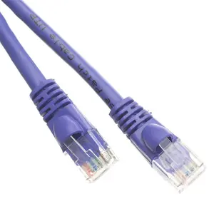 CableWholesale  Cat6 Purple Ethernet Patch Cable Snagless Molded Boot 50 foot