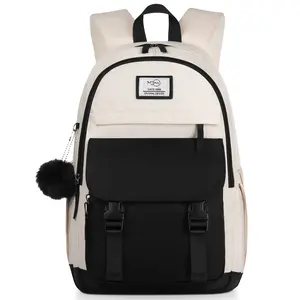 Unisex Casual Daypack – Built-in Pockets, Organizer & Aesthetic USB Charging Port, Luggage Strap, Waterproof Lightweight Carry-All Compartmented Laptop Backpack for School, Travel, Built-In Pockets Backpacks, Carry-All Backpacks