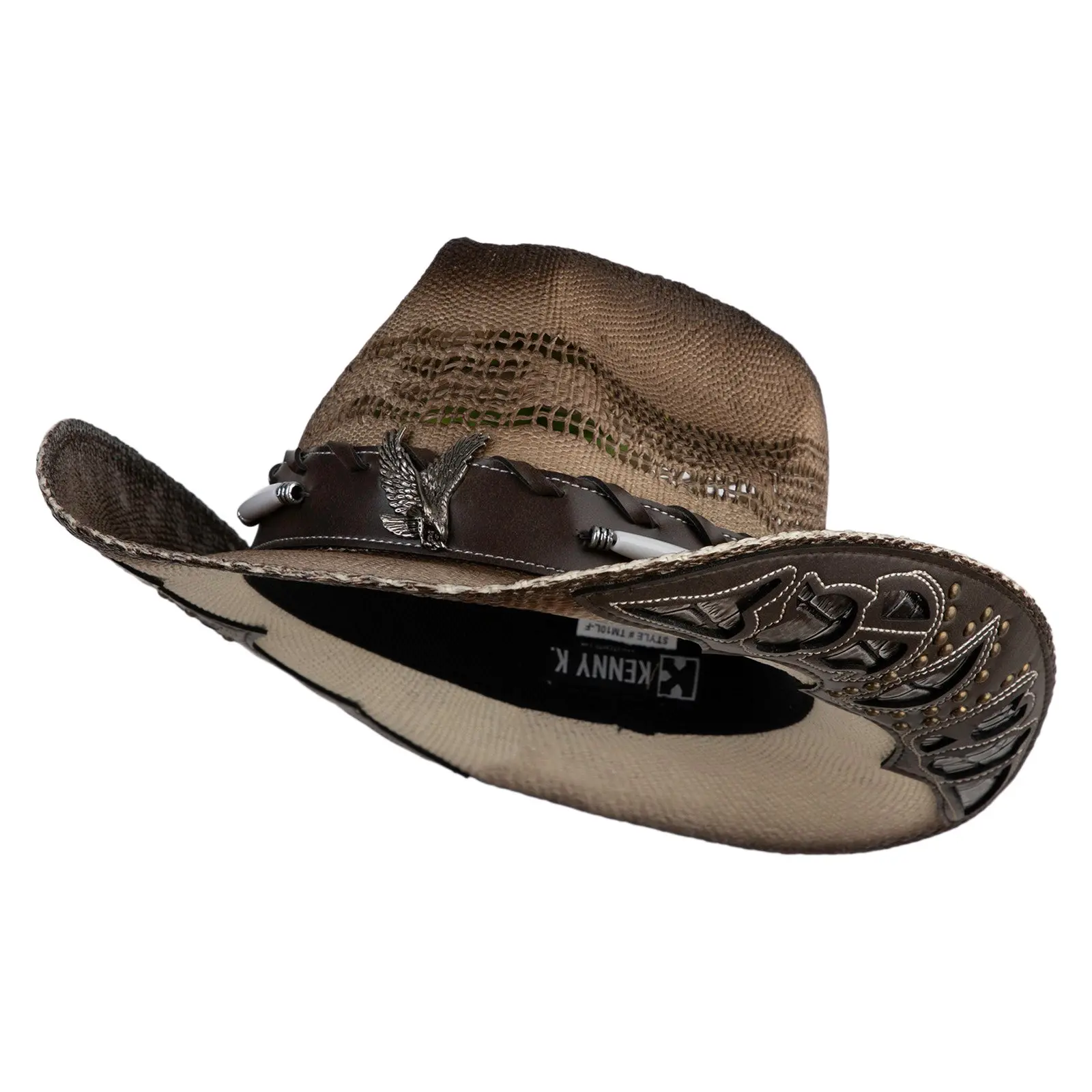 UPF 50+ Western Style Eagle and Crocodile Skin Cowboy Hat