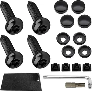 Anti-Theft License Plate Screws Kits Rustproof Stainless Steel