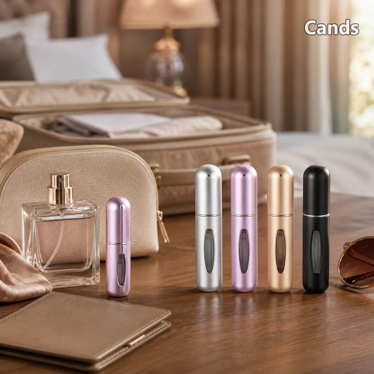 4PCS 5ml Leakproof Pocket Perfume Atomizer Gift Set, Reusable Travel Fine Mist Spray Bottles for Men’s Cologne & Body Spray, Fall Holiday Travel Essentials，Cdans.