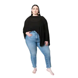 The Cocoon - Black, Breathable, 7-in-1, Knit Nursing cover for Breastfeeding Mamas, Plus Size