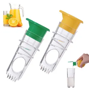 Lemon Mini Squeezer, 2025 New Screw Top Lemon Squeezer, Manual Juice Extractor With Lid, Orange Citrus Press for Cocktails, Drinks, Manual Juicers