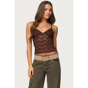 Eira Sheer Lace Tank Top