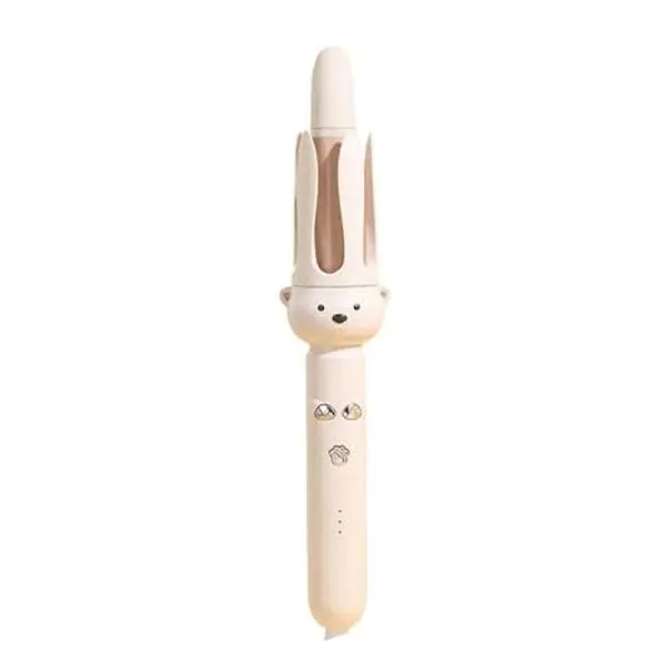 PretiHom Automatic Rotating Curling Iron - 1.1 Inch (28mm) Curling Wand for Beach Waves, Anti-Scald, Anti-Tangle, Ceramic Coating, Dual Voltage, Hair Curler for Women, All Hair Types