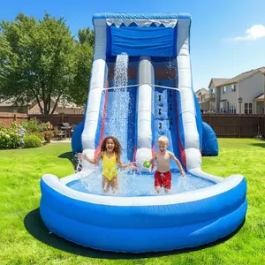Water Slide for Kids and Adults, Big Water Pool Inflatable Water Slide for Kids with Better Drainage and Durability Fun Outdoor Play  Kids Summer Splash Fun