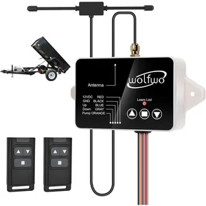 Dump Trailer Remote Controller, High Edition for 3-Wire/4-Wire 12V Hydraulic Dump Trailer.100 Ft. Signal Distance, Safe and Efficient, with 2 Remote Controls
