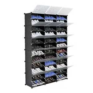 Household Shoe Rack Organizer - Portable 12-Tier Storage for 72 Pairs, Space-Saving Closed Cabinet with Doors for Closet/Entryway
