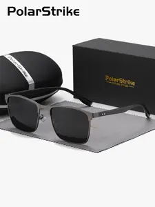 Unisex Vintage Cool Square Frame Polarized Sun Protective Sunglasses, Trendy Casual Uv400 Sunglasses for Everyday Use, Fashion Accessories for Outdoor Activities, Summer Trendy Sunglasses
