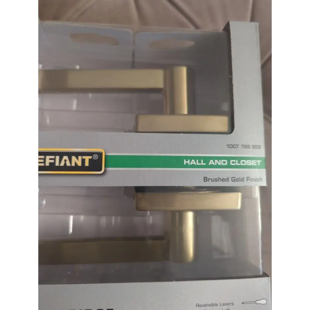 Defiant Hall and Closet Brushed Gold Finish Tonebridge 1 Set Reversible Levers 1007 788 959