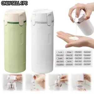 4-In-1 Travel Refillable Bottle, Portable Shower Gel Container, Reusable Cosmetic Storage, Ideal for Haircare & Bath Products