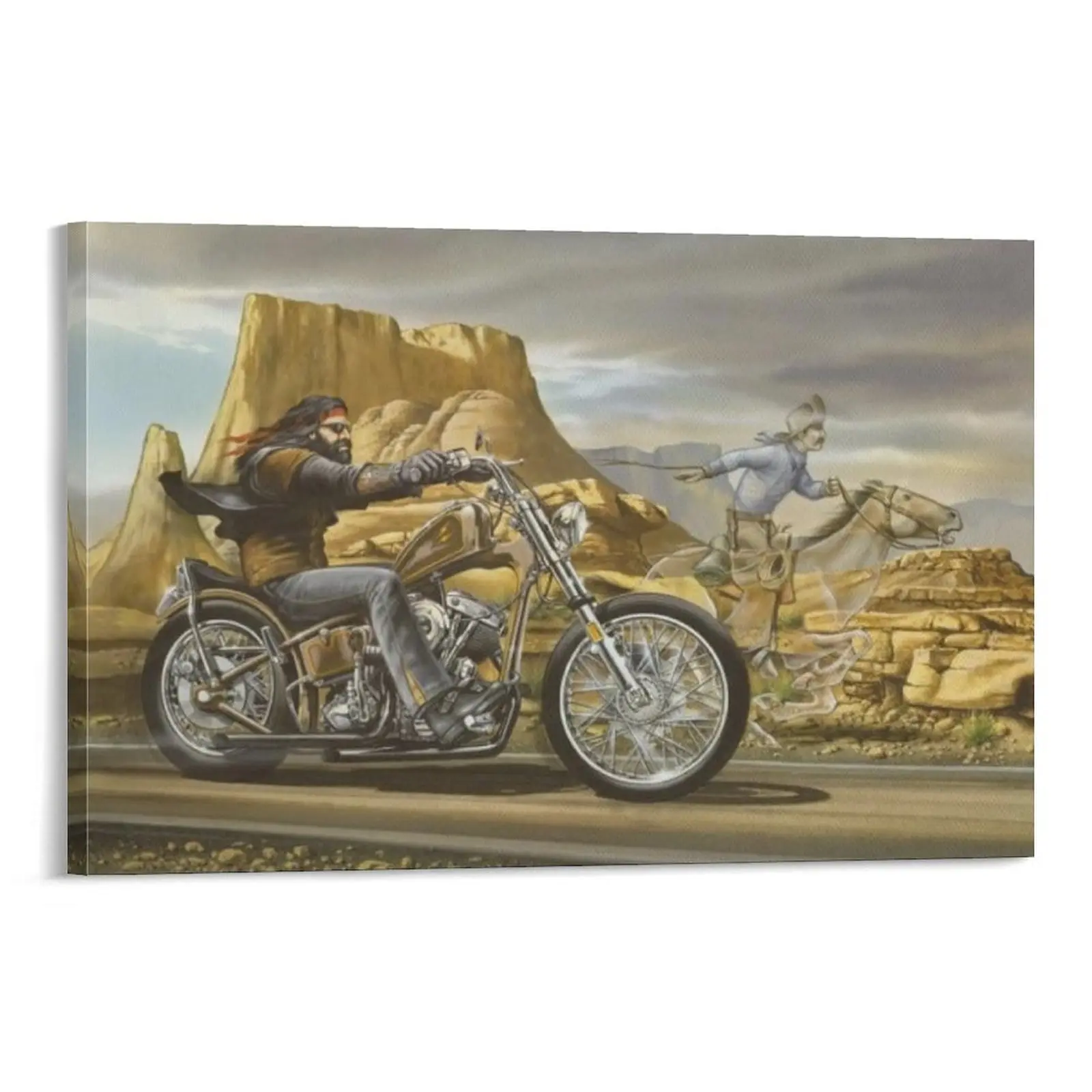 Motorcycle Rider Poster David Mann Picture Print 10 Canvas Poster Bedroom Decor Sports Landscape Office Room Decor Gift Frames Wall Ornaments Artistic