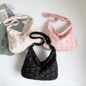 Valentine's Day Gift, Women's Fashionable Plain / Bowknot / Leopard Print Multi-Pocket Large Capacity Shoulder Bag