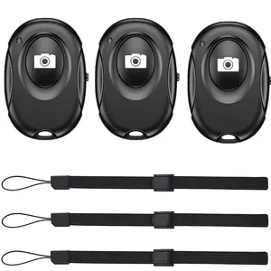 3 Pack Wireless Camera Remote Control Clicker | Camera Remote Shutter for iPhone & Android Smartphones | Wireless Remote Control Selfie Button for Photos & Video- Include Wrist Strap