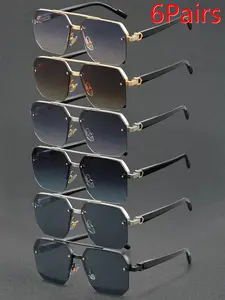 Unisex Simple Style Sunglasses, Trendy Casual Sunglasses for Everyday Use, Fashion Accessories for Outdoor Activities, Casual Stylish Glasses