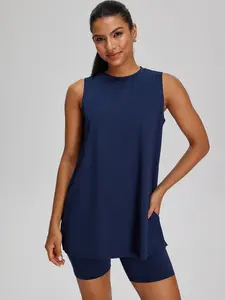 TexTale Women’s Breathable Cooling Lounge Set Sleeveless Soft Stretch Elastic High Waist 2 Piece Outfit