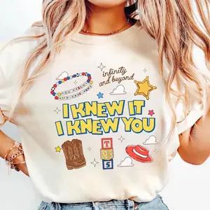 Vintage I Knew It I Knew You Shirt, TSw and Cartoon Story 5 Friendship Shirt, Woody Buzz Tee, Cartoon Story Tees